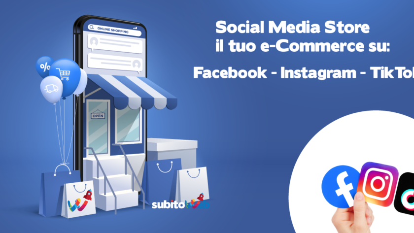 il tuo ecommerce social media store facebook instagram tiktok