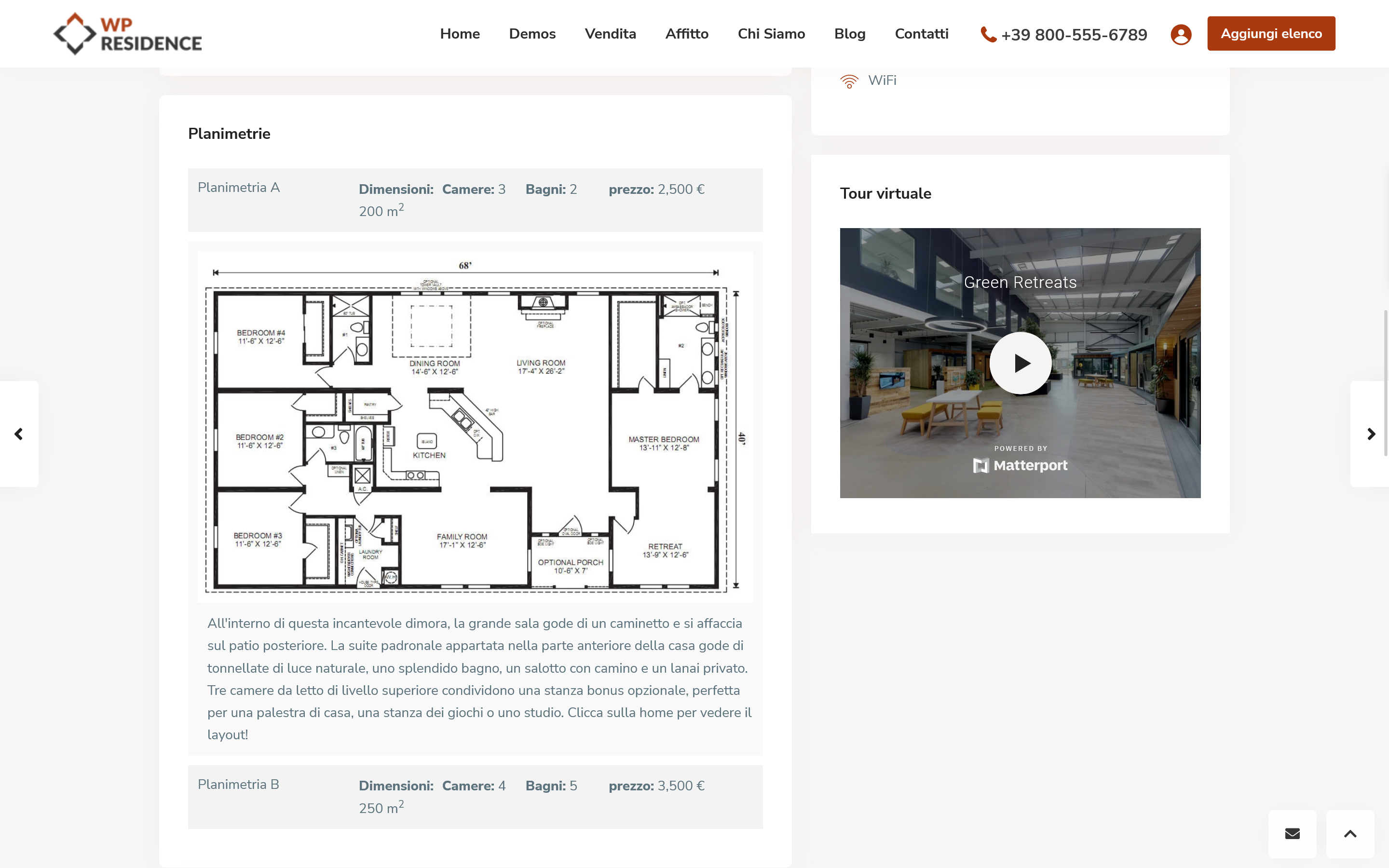 planimetria documenti video per sito web agenzia immobiliare