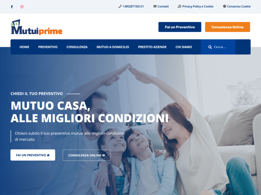 Sito web per agente in attiviità finanziaria e mediatore creditizio